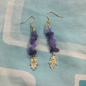Yogi Amethyst Dangl Earrings